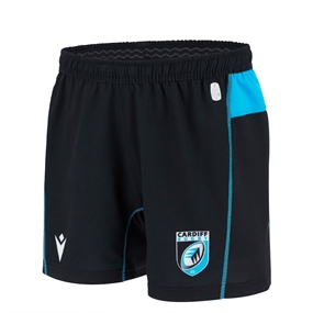 Cardiff Kids Home Rugby Shorts 25/26 Black - Front