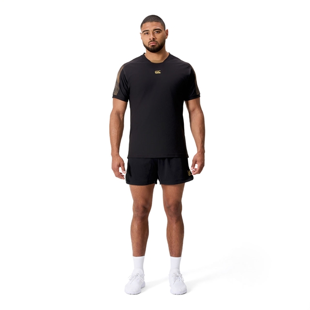Canterbury Mens Tempo Drill Top Black Back - Model Full View