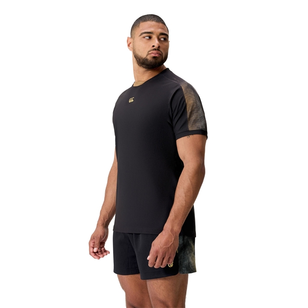 Canterbury Mens Tempo Drill Top Black Back - Model Side View