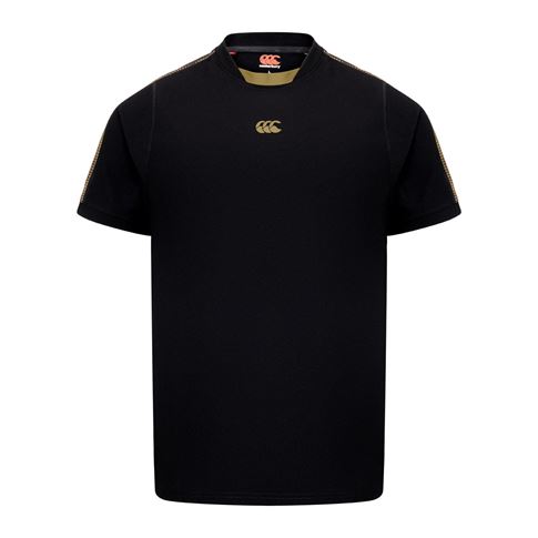 Canterbury Mens Tempo Drill Top Black - Front View Canterbury Mens Tempo Drill Top Black - Front View