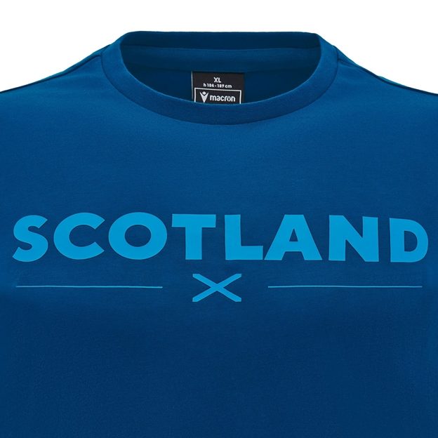 Scotland Mens Cotton T-Shirt - Navy Blue - 2025 - Close Up