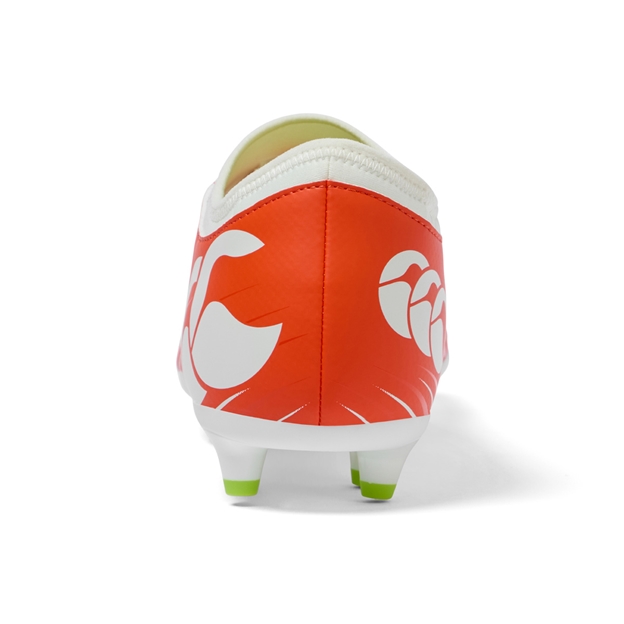 Canterbury Adults Speed Falcon Team Firm Ground Rugby Boots Orange - Back