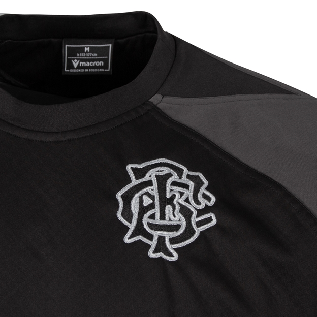 Barbarians Mens Contact Training Top 26/27 Black - Back - Embroidered Badge Detail