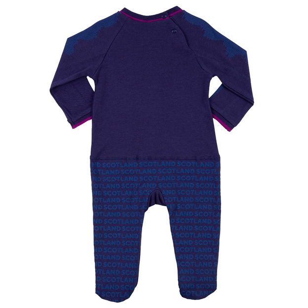 Scotland Baby Home Kit Sleepsuit 25/26 Navy/Lilac - Back View