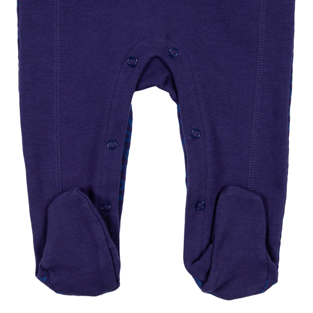 Scotland Baby Home Kit Sleepsuit 25/26 Navy/Lilac - Bottom Fastening