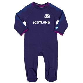 Scotland Baby Home Kit Sleepsuit 25/26 Navy/Lilac - Front View
