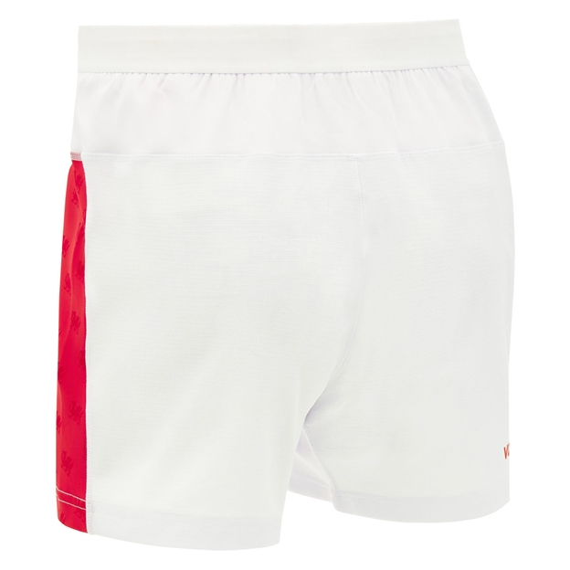 Wales Mens Home Rugby Shorts 26/27 White - Back View
