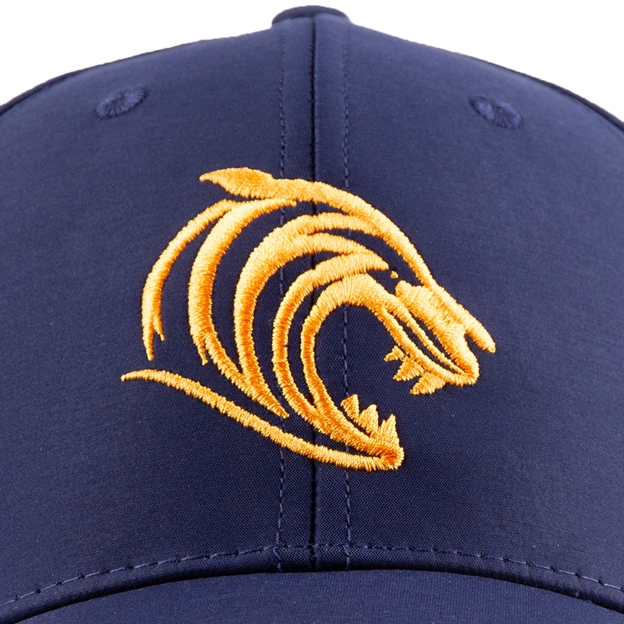 Leicester Tigers Adults Baseball Cap 26/27 Navy - Embroidery Close-up