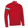 Wales Mens Glenmuir Welsh Dragon Zip Neck Cotton Sweater - Front 