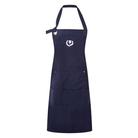 Scotland Cotton Apron Navy - Front