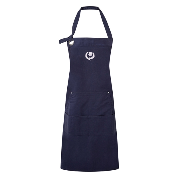 Scotland Cotton Apron Navy - Front