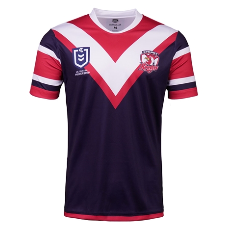 Sydney Roosters Mens Supporter Shirt 25 Navy - Front