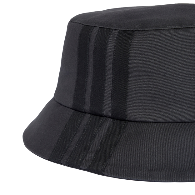 Black Ferns Adults 'Greatest Rivalry' Bucket Hat 26/27 Carbon - 3 Stripe Detail Close-up