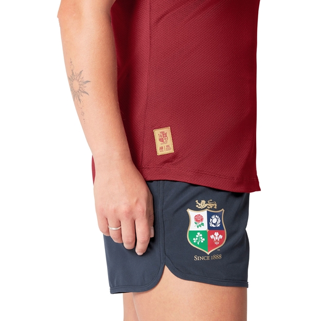 British and Irish Lions Womens Polo Red - hem detail