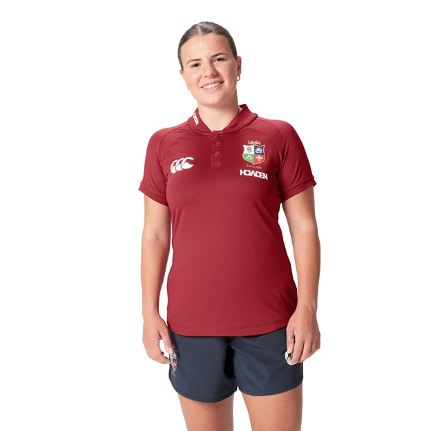 British and Irish Lions Womens Polo Red - front
