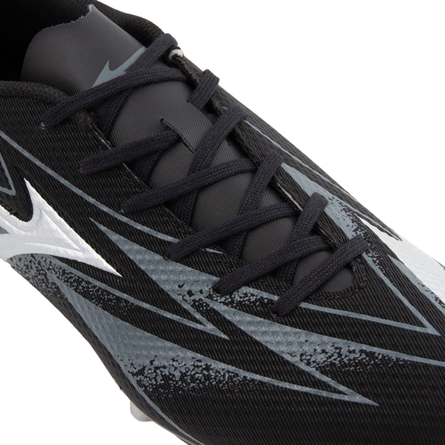 Mizuno Adults Waitangi Pro Firm Ground Rugby Boots Bright Black - Lacing Close-up