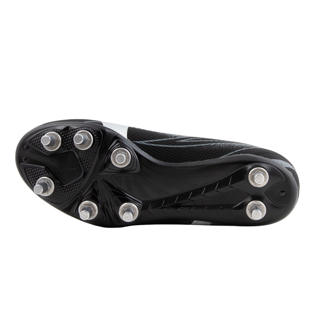 Mizuno Adults Waitangi Pro Firm Ground Rugby Boots Bright Black - Soleplate View