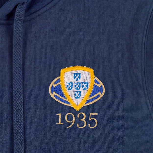 Portugal 1935 Pure Cotton Hoodie - Petrol Blue