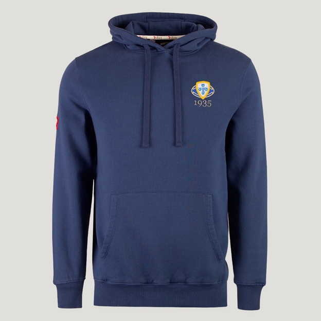 Portugal 1935 Pure Cotton Hoodie - Petrol Blue