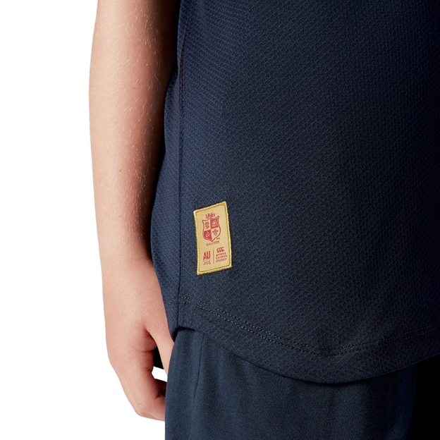 British and Irish Lions Junior Polo Navy - Hem detail
