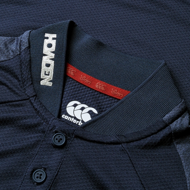 British and Irish Lions Junior Polo Navy - Collar detail