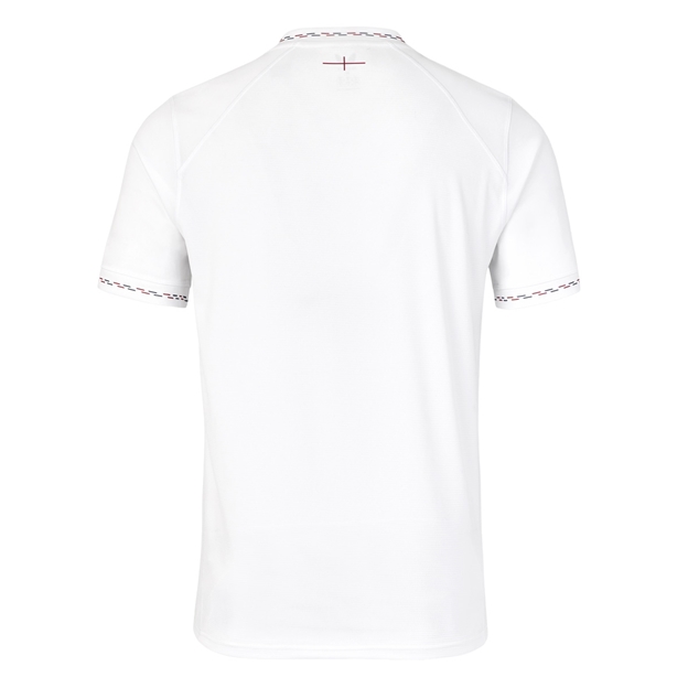 England Mens Home Rugby Shirt 26/27 Brilliant White - Back View