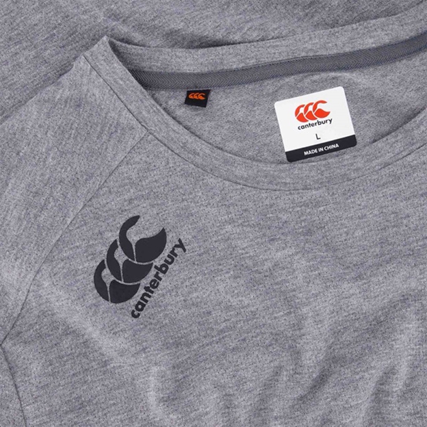 Canterbury Mens Vapodri Short Sleeve Tempo T-Shirt Static Marl - CCC Logo