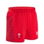 Wales Junior Home Rugby Shorts 25/26 Red - Front 