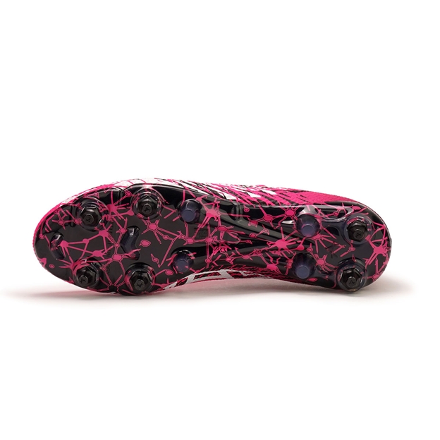 Oxen Kids Metasock Mix Stud Rugby Boots Pink/Black - Soleplate