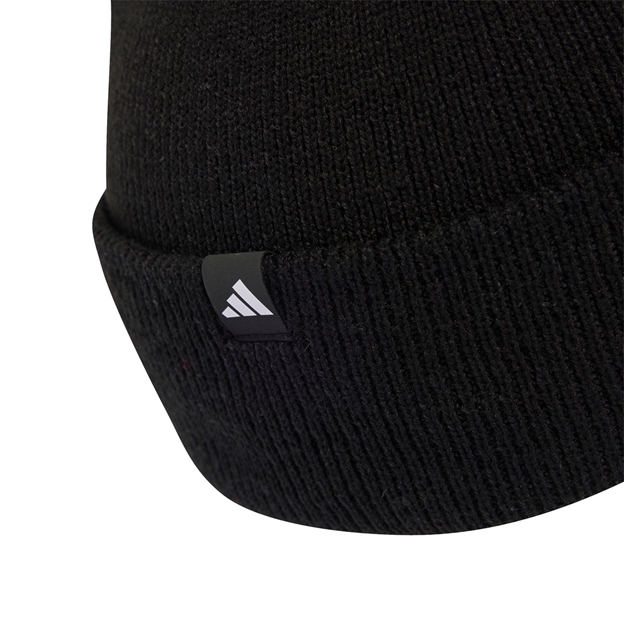All Blacks Adults Beanie 26/27 All Black - Adidas Label Close-up View