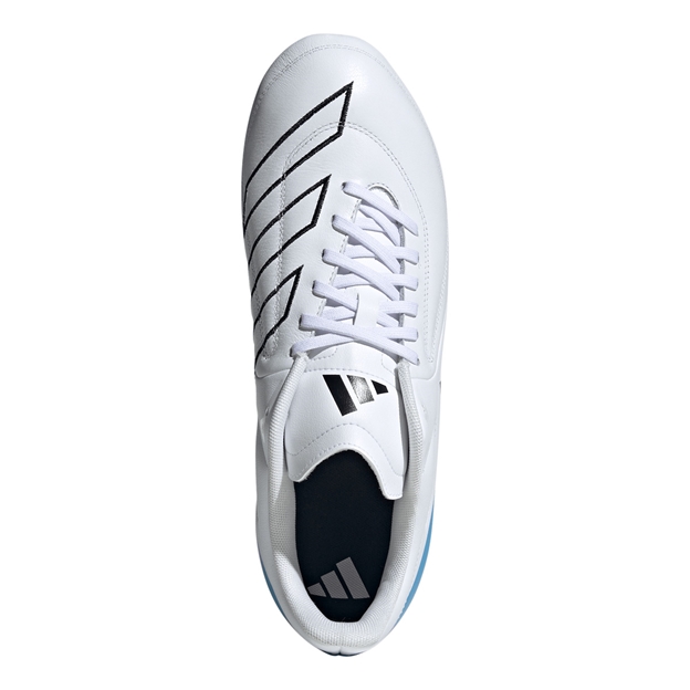 adidas Adults RS-15 Elite Soft Ground Rugby Boots White - Top View