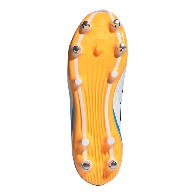adidas Adults RS-15 Elite Soft Ground Rugby Boots White - Soleplate View