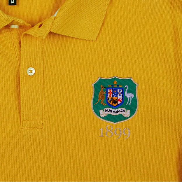 Australia 1899 Crest Heritage Pure Cotton Polo - Gold