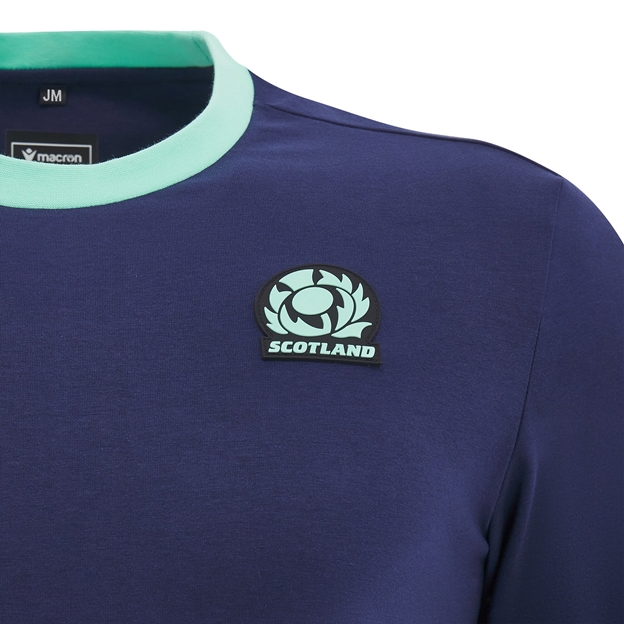 Scotland Junior Travel Cotton T-Shirt - Navy - 2025 - Badge