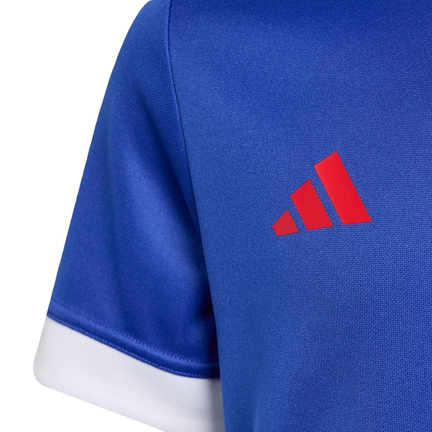 France Kids Supporters T-Shirt Lucid Blue 25/26 - Adidas logo Close-up