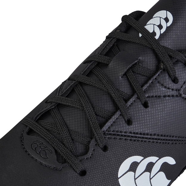 Canterbury Junior Phoenix Raze Soft Ground Rugby Boots Black - Lacing