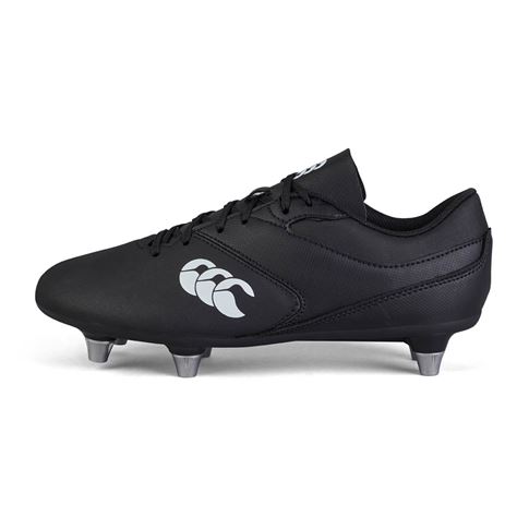 Canterbury Junior Phoenix Raze Soft Ground Rugby Boots Black - Outstep Canterbury Junior Phoenix Raze Soft Ground Rugby Boots Black - Outstep