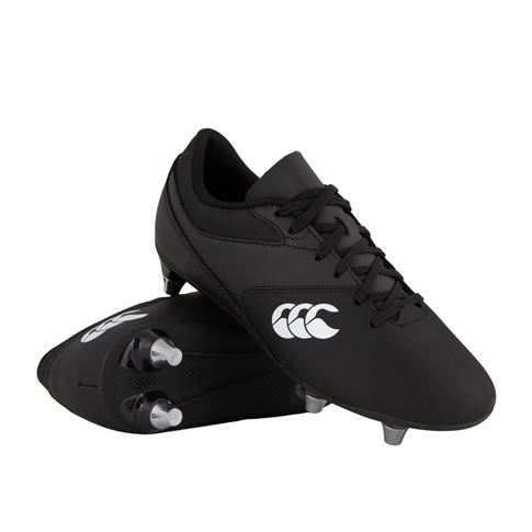 Canterbury Kids Phoenix Raze Soft Ground Rugby Boots Black - Front View