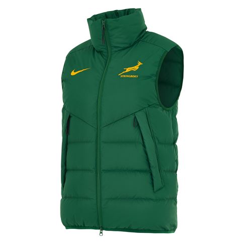 South Africa Springboks Mens Sideline Fill Vest 25/26 - Front South Africa Springboks Mens Sideline Fill Vest 25/26 - Front