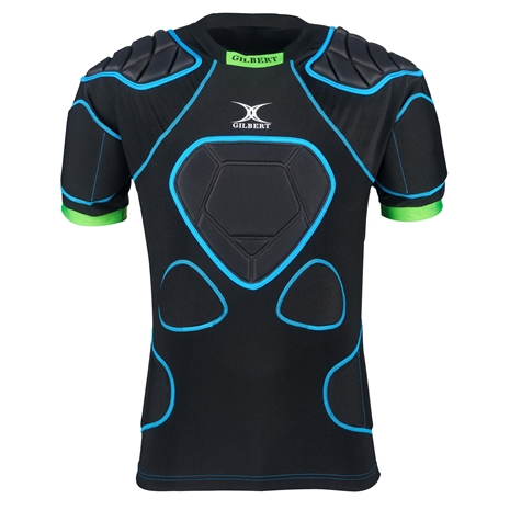 Gilbert Adults XP1000 Shoulder Pads Eco Poly Black - Front