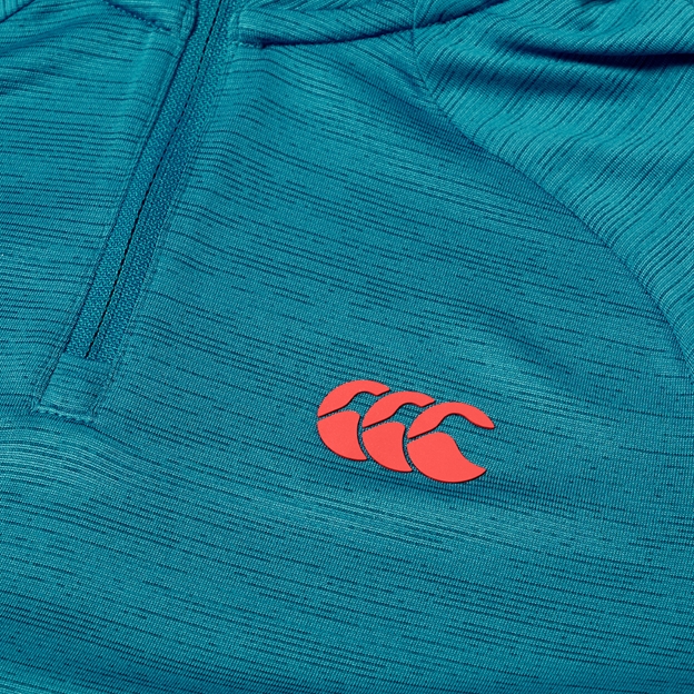 Canterbury Kids Tempo+ Knit Quarter Zip Pullover - CCC Logo Close-up
