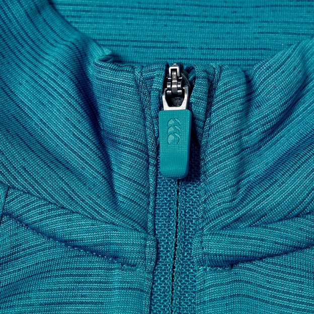 Canterbury Kids Tempo+ Knit Quarter Zip Pullover - Zipper Close-up