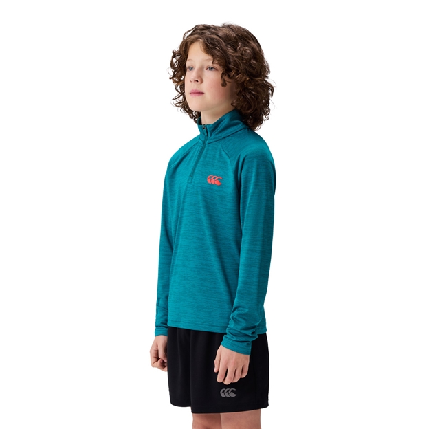 Canterbury Kids Tempo+ Knit Quarter Zip Pullover - Model Walking View