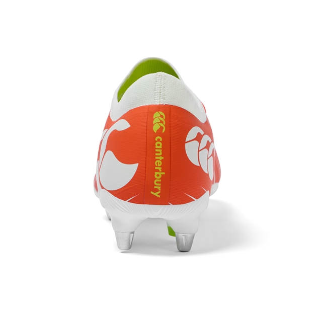 Canterbury Adults Speed Falcon Pro Soft Ground Rugby Boots Orange - Back