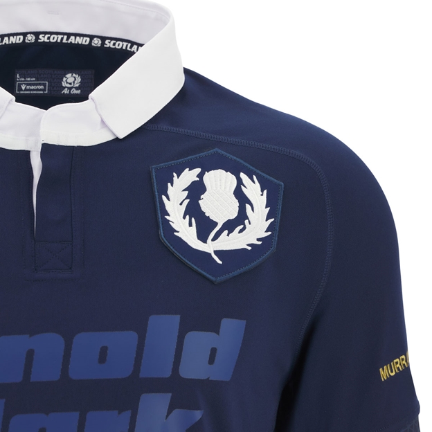 Scotland Mens 1925 Rugby Shirt 25/26 Short Sleeve Navy - Thistle Patch