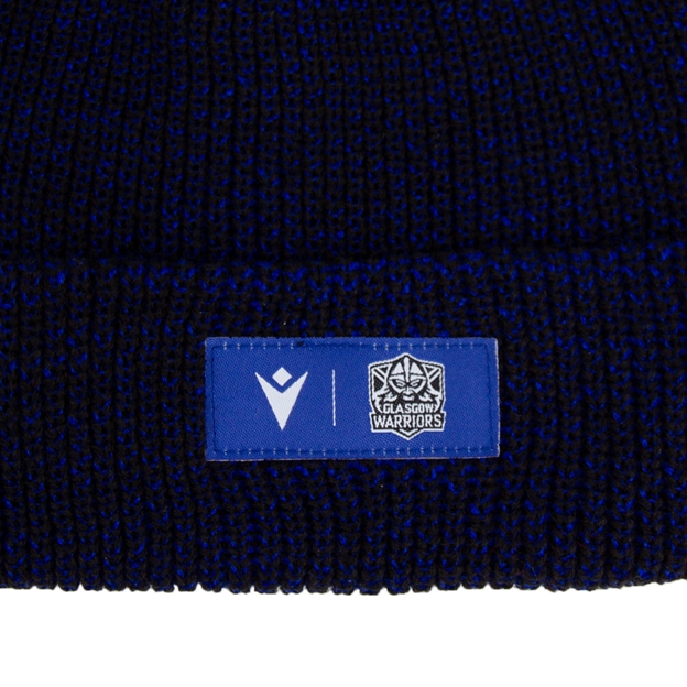 Glasgow Warriors Beanie 25/26 Black - Woven Badge