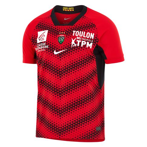 RC Toulon Mens Home Rugby Shirt 25/26 Red - Front RC Toulon Mens Home Rugby Shirt 25/26 Red - Front