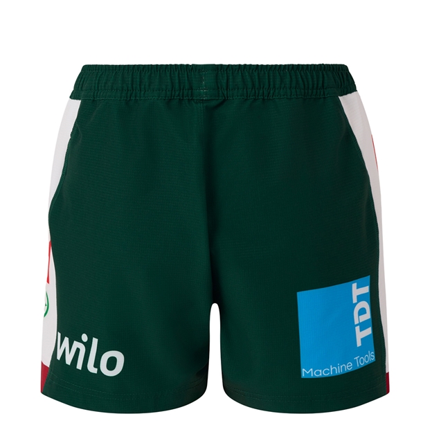 Leicester Tigers Kids Pro Home Shorts 25/26 Dark Green - Back