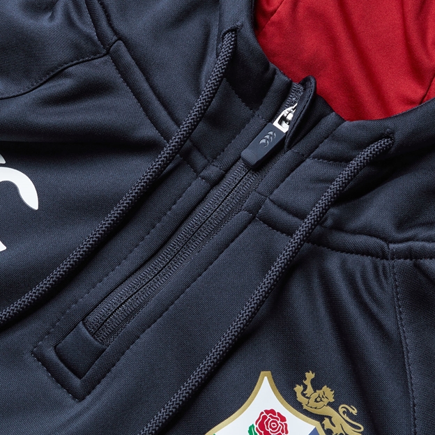British and Irish Lions Womens 1/4 Zip Hoody - Navy - Zip