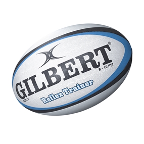 Gilbert Reflex Training Rugby Ball Blue/Black - Front View